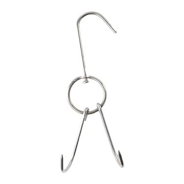 Imagem de Leadigol Ganchos duplos de aço inoxidável, ganchos para grelha, salsicha, armazenamento, cabide de ganso, cozinha, pato, peru, utensílios para churrasco