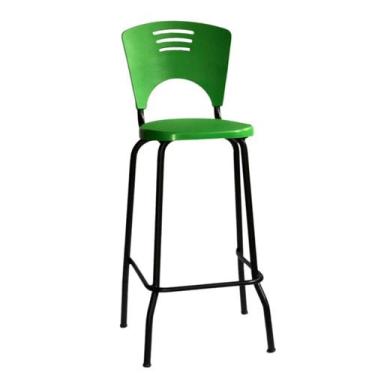 Imagem de Banqueta Fixa Alta Piacere para recepção Cor Verde 