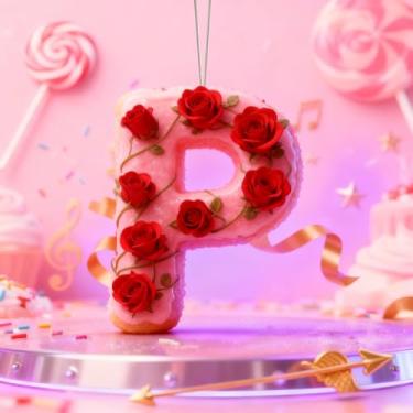 Imagem de Decorações de Dia dos Namorados de cristal A-Z, enfeites de Natal feitos à mão com letra rosa, decoração de carro e casa - decoração de acrílico escolar, ideias de troca de presentes para amigos, sala