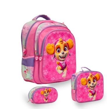 Imagem de Kit Mochila Escolar Menina Creche Skye Patrulha Canina Costa - TOYS 2U