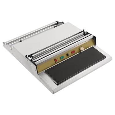 Imagem de AISINILALAO Máquina elétrica de embalagem de alimentos para uso em lojas, com potência de 300W, para embalagem com filme plástico, com dispensador de filme elástico ajustável em 5 velocidades