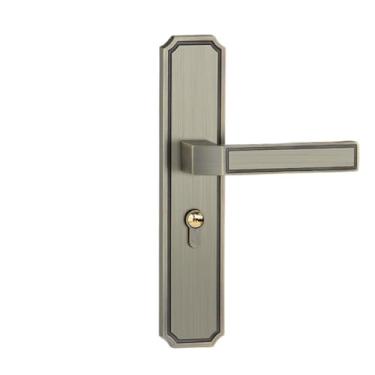 Imagem de Fechadura de porta chinesa magnética interna liga de zinco quarto madeira maciça fechadura maçaneta de porta de casa (Bronze)