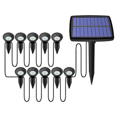 Imagem de Lâmpada Solar de Jardim IP55 Energia Luz Branca para Pátio Sem Fios Necessários Absorver Dia Iluminação à Noite