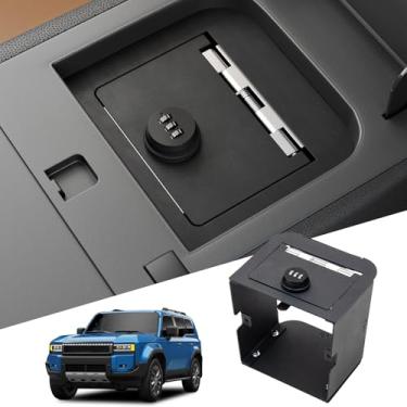 Imagem de Zekzoop Caixa de segurança para console central compatível com Toyota Land Cruiser Prado 250 J250 LC250 LC250 2025 2026 2026, organizador de segurança de 3 dígitos com chave para acessórios Land