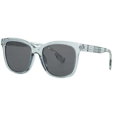 Imagem de HPIRME Óculos de sol femininos vintage de armação grande para uso externo, óculos de sol masculinos de luxo com proteção UV400 (cinza).