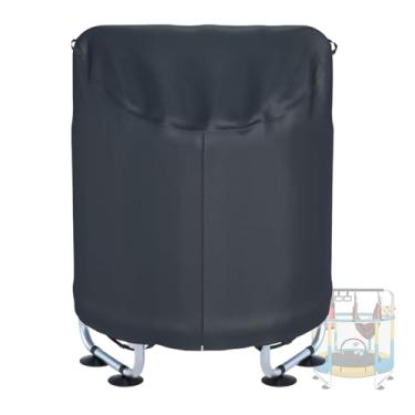 Imagem de Capa para Trampolim Infantil | Cobertura Impermeável Dobrável | Substituição para Cobertura de Cama Elástica Pequena | Proteção Manutenção Exterior Jardim Quintal Chuva Sol