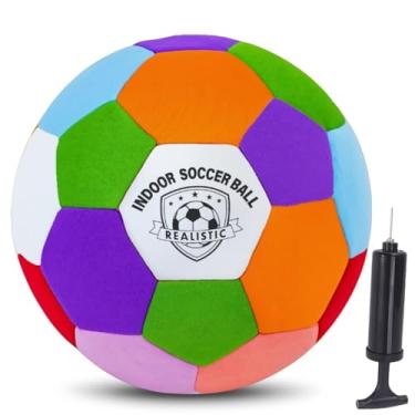 Imagem de Bolas de futebol para ambientes internos tamanho 4, treinamento indolor, tamanho 4, bola de futebol silenciosa e segura para dentro de casa, presentes de futebol divertidos para meninas, meninos