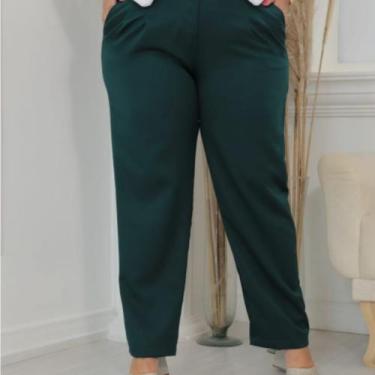 Imagem de Calça Estilo Zara Alfaiataria Plus Size, Verde, G2