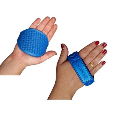 Imagem de Luva de Academia Caleira Antiderrapante Musculação Leve EVA (Azul,G)