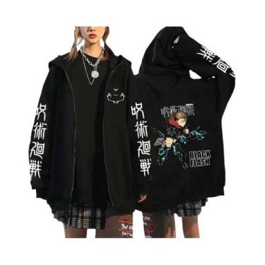 Imagem de Moletom Unissex Com Capuz E Zíper Estampado De Ryomen Sukuna De Jujuts