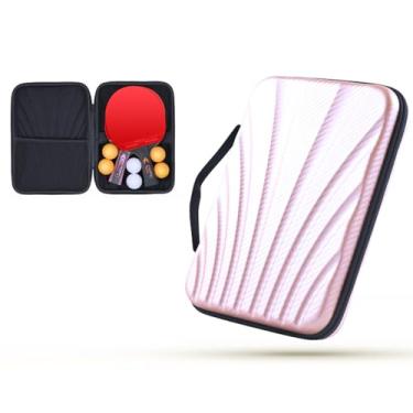 Imagem de GOTOTOP Estojo Rígido para Pás de Pingue-pongue, Bolsa Impermeável para Raquete de Tênis de Mesa Com Armazenamento para 2 Raquetes e Bolas