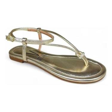 Imagem de Sandália Rasteira Feminina Vizzano Dourado 62351716-Feminino