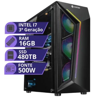 Imagem de PC Gamer Cpu Intel i7 3.4ghz SSD 480GB Memoria Ram 16gb 500w