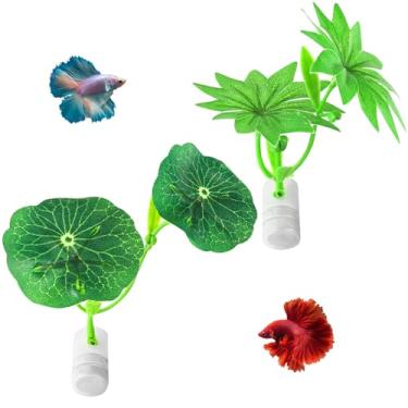 Imagem de NestBasics 2 peças de rede de folhas de betta com ímãs fortes, cama de plástico segura para peixes Betta – Acessórios ajustáveis para descanso, esconderijo e ninho de bolhas, adequado para paredes de