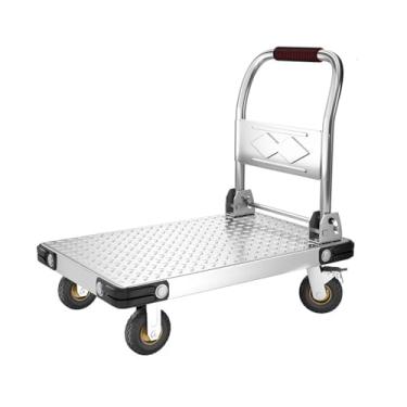 Imagem de Carrinho de mesa resistente - Carrinho de aço industrial, reboque portátil dobrável para fácil carregamento, transporte e armazenamento - Carrinhos utilitários versáteis para uso doméstico e no