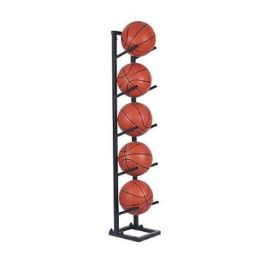 Imagem de Suporte de bola vertical, suporte de basquete e futebol, suporte de exibição multicamadas para garagem, casa, escola