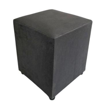 Imagem de Puff Puf Banco Banqueta Quadrada Cubo Decorativo - Realizar, Cinza Sue