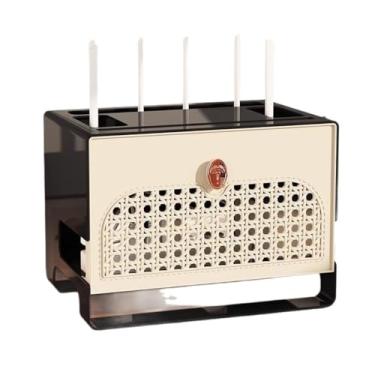 Imagem de Reforçado Soquete multifuncional doméstico de plástico e caixa de armazenamento de fios, organizador de cabos de dados