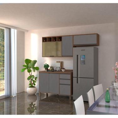 Imagem de Armário De Cozinha 3 Peças Com Tampo Com Cinza
