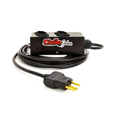 Imagem de Extensão Cabo Pp 3x1,50 De 2 Tomadas 10a - 10 Metros