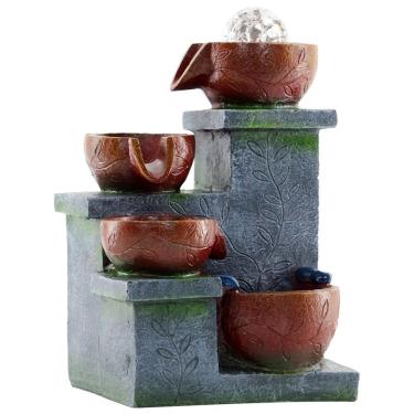 Imagem de Fonte De água Decorativa Resina Cascata 3 Quedas 5266 Bivolt