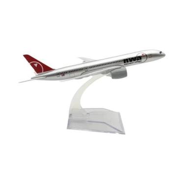Imagem de Modelo De Avião B787 De 16cm Em Metal Escala 1:400 Brinquedo Infantil 
