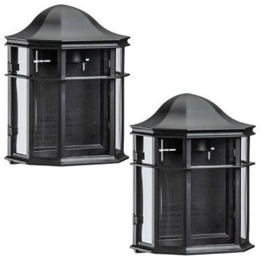 Imagem de Kit 2 Arandelas Coloniais Pretas Luminária de Parede Hall de Entrada J