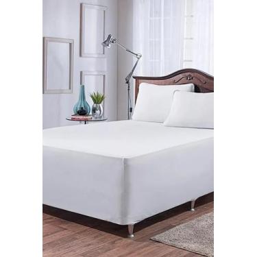 Imagem de Jogo De Lençol Box Conjugada 55Cm Altura King Algodão Branco - Nathali