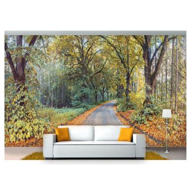 Imagem de Papel De Parede Estrada Caminho Floresta 3D Nes100