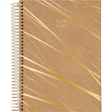 Imagem de Caderno Jandaia universitário kraft gold espiral 160 folhas -