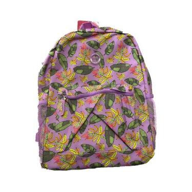 Imagem de Mochila Bolsa Costas Escolar Passeio - Feminina - Clio, ROXO - BANANAS