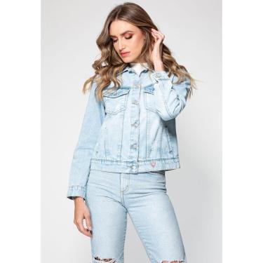 Imagem de Jaqueta Jeans Guess Trucker Azul Claro-Feminino