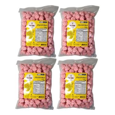 Imagem de 800 Mini Suspiros Premium 4x170g Rosa Bebê