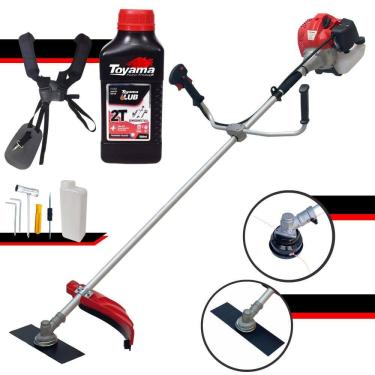 Imagem de Roçadeira Lateral Anmax CG520P-TB À Gasolina 52cc 2,2HP 10.000rpm Motor 2T Robusta e Resistente Com Carretel de Nylon + Lâmina 2 Pontas + ÓLEO TOYAMA