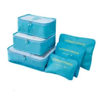 Imagem de Kit Organizador De Mala Viagem 6 Peças Travel Poliéster Leve Resistent