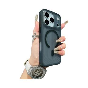 Imagem de Capa Transparente Fosca Com Bumper E Padrão Ondulado Para iPhone 17 16