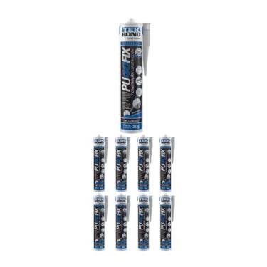 Imagem de Kit 9 Adesivo Pu40 Fix Preto Cartucho 387g Tekbond - Tek Bond