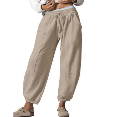 Imagem de Calça de moletom feminina Sujama Leopard Print Baggy Barrel 2026