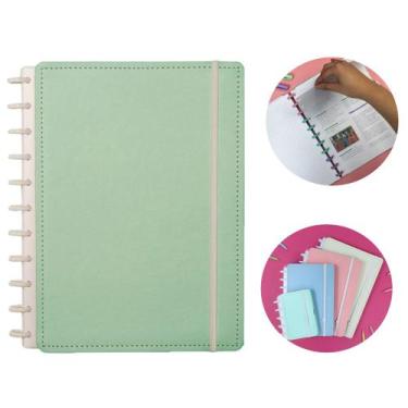 Imagem de Caderno Inteligente Grande A4 80Fls Tons Pastéis, Verde Pastel