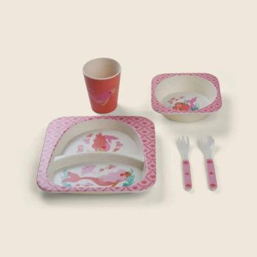 Imagem de Kit de Alimentação Sereia c/ 5 Peças Bambu Rosa - A\BABY