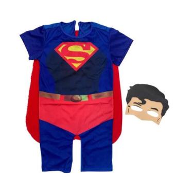 Imagem de Fantasia infantil Super Homem - Fioresbella, P, Azul