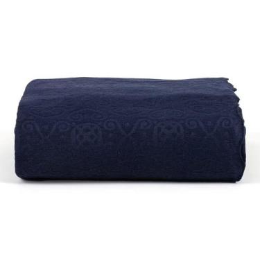 Imagem de Colcha Tognato Piquet Jacquard Capela - 100% Algodão - Queen, Marinho