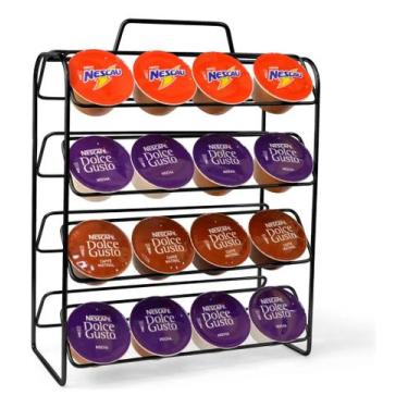 Imagem de Suporte Porta 32 Capsulas de café Dolce Gusto 32 Preto - Plug lar