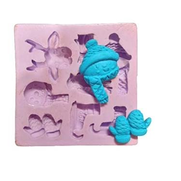 Imagem de Confeitaria dos moldes, F900 MOLDE DE SILICONE ELEMENTOS NATAL CONFEITARIA ARTESANATO