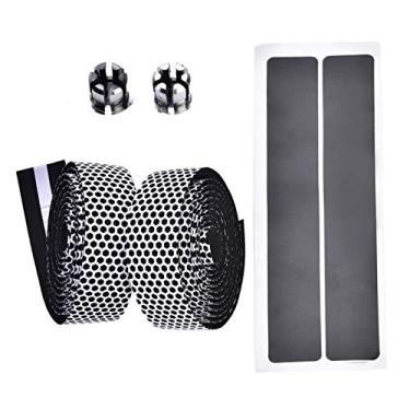 Imagem de Fita de guid?o de bicicleta de estrada de espuma,fita de guid?o de absor??o de choque antiderrapante super pegajosa Kush, melhore sua ader¨ºncia de bicicleta com essas fitas de bicicleta(white),