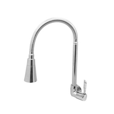 Imagem de Torneira para Cozinha com Acionamento 1/4 Volta com Tubo Flexível 2 Jatos de Dispersão Parede Bognar