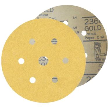 Imagem de Kit C/ 100 Disco Lixa Hookit Ouro 226U 7 Furos P120A 3M