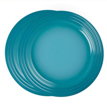 Imagem de Prato Redondo 22 cm 2 Peças Azul Caribe Le Creuset