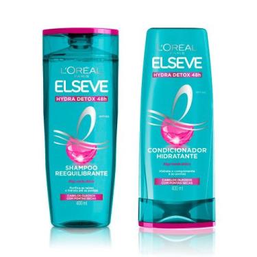 Imagem de Kit Shampoo Elseve Hydra Detox 400ml E Condicionador Elseve Hydra Deto