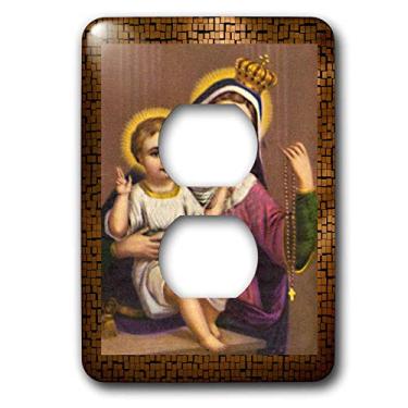 Imagem de 3dRose lsp_8042_6 Vintage Mother Mary and Baby Jesus 2 Plug Outlet Cover, Multicolorido
